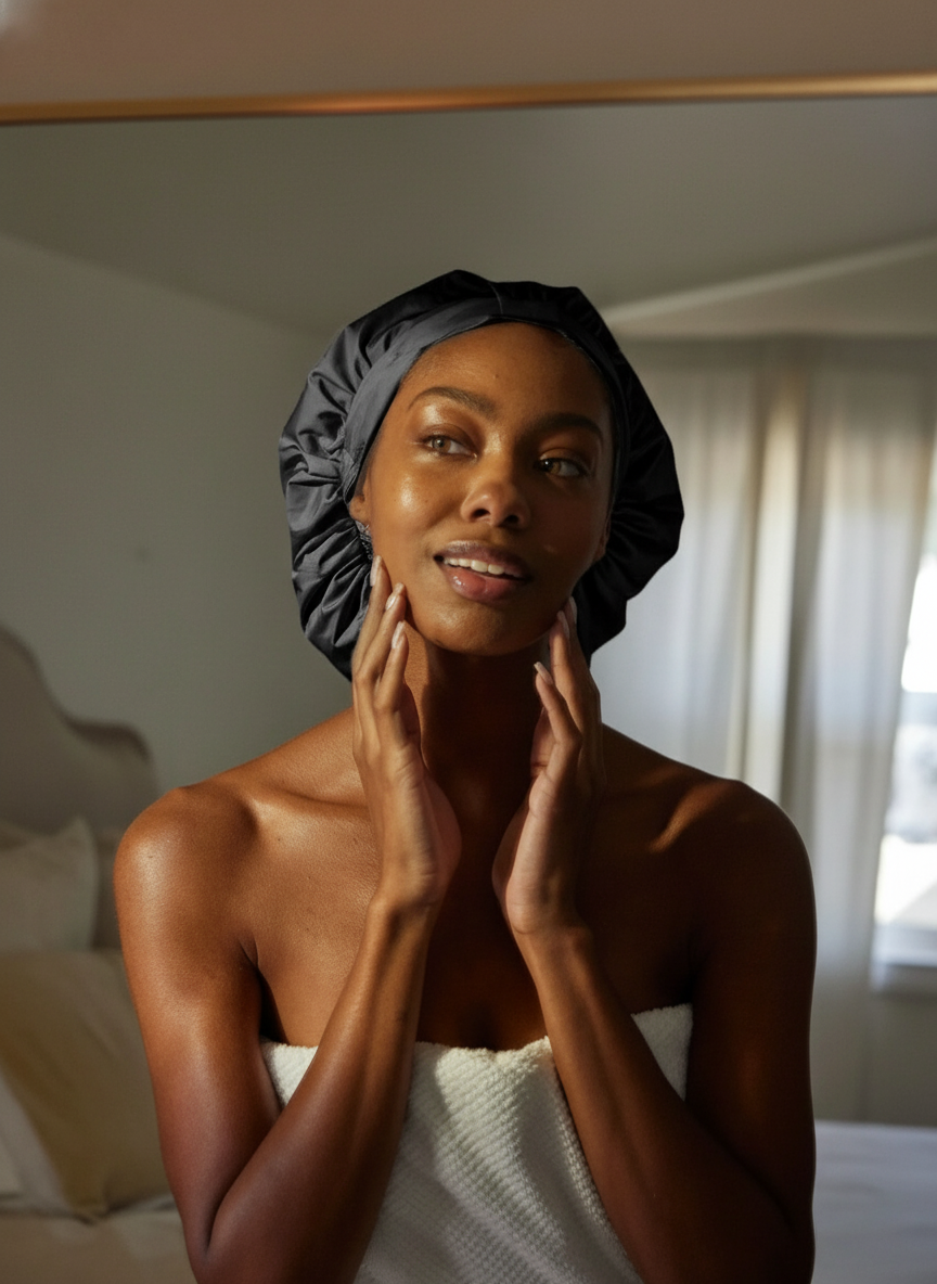 Bonnet de Protection en Satin – Hydrate, Protège et Préserve la Brillance des Cheveux