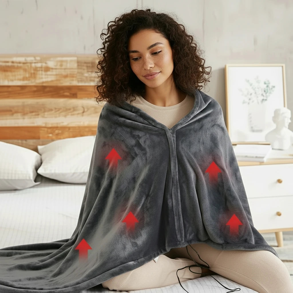 Couverture Chauffante USB – 3 Modes de Chaleur, Polaire Douce, Idéale pour le Bureau ou la Maison - Terre sublime 