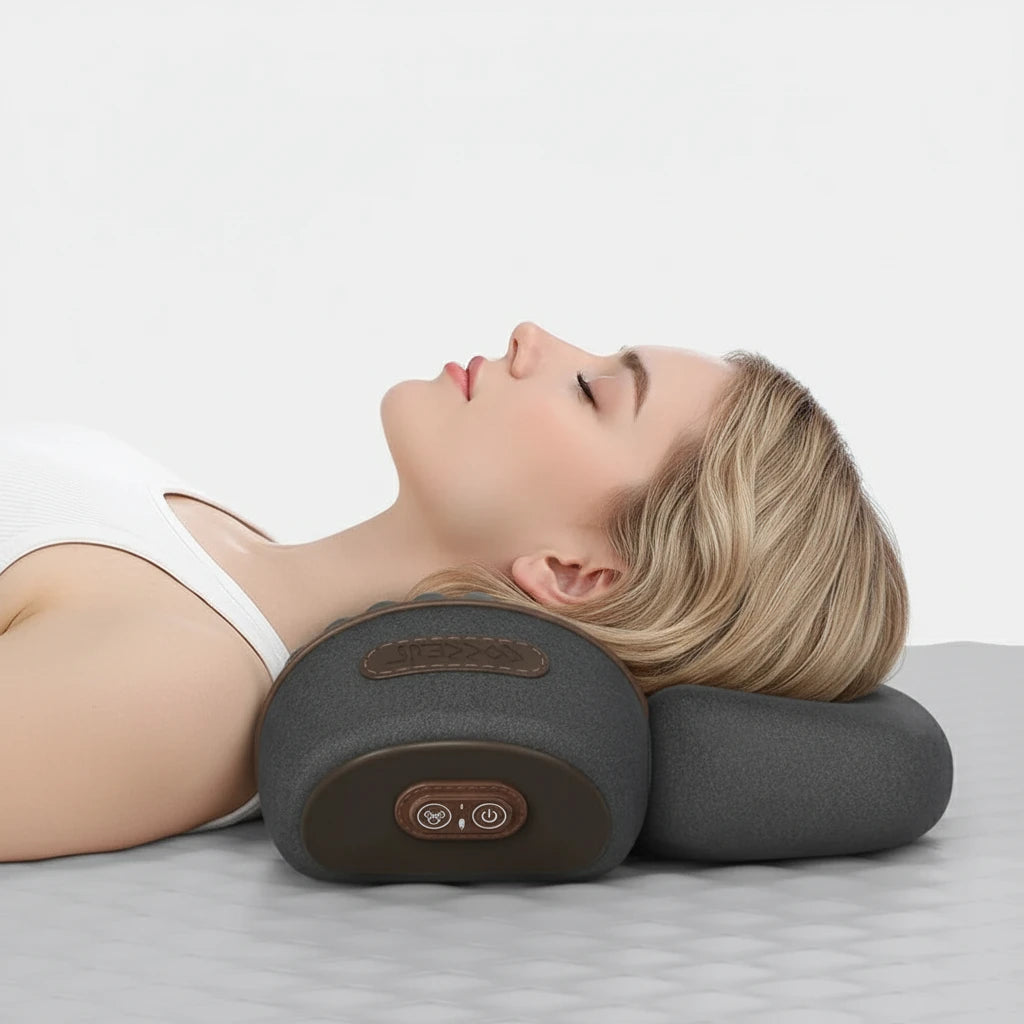 Coussin de Massage Chauffant & Vibrant – Détente du Cou, des Épaules et du Dos - Terre sublime 