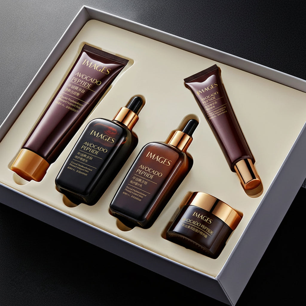 Ensemble Soin Visage 5-en-1 à l’Avocat – Nettoie, Nourrit et Répare la Peau en Profondeur - Terre sublime 