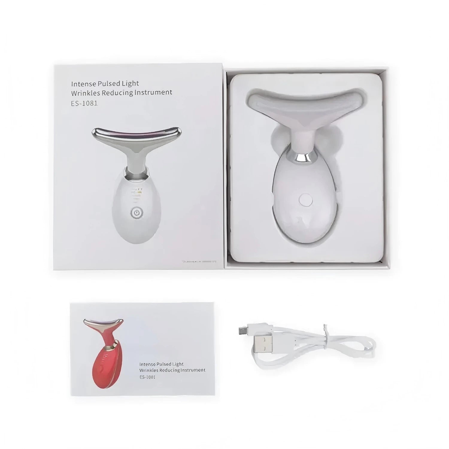 Appareil de Massage Visage 7-en-1 à LED – Raffermissant, Anti-Âge & Sculptant