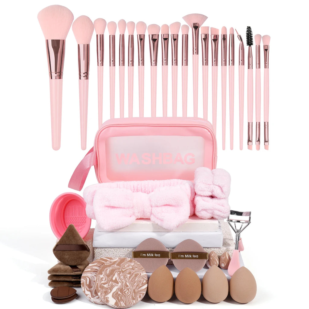 Kit Beauté Multifonction MAANGE 42 Pièces – Ensemble Cadeau avec Pinceaux et Accessoires - Terre sublime 