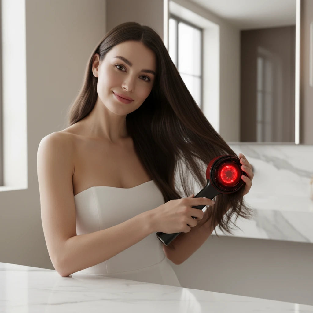 Brosse Lumière Sublime – Luminothérapie, Repousse & Vitalité des Cheveux - Terre sublime 