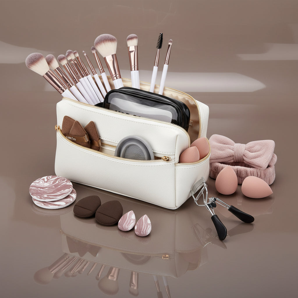 Kit Beauté Multifonction MAANGE 42 Pièces – Ensemble Cadeau avec Pinceaux et Accessoires - Terre sublime 